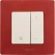 ETIKA Рамка 1 пост красная