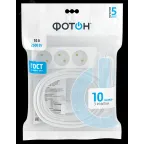 Удлинитель сетевой 10-103 [1х3], 10м, 10А, без заземл, Белый