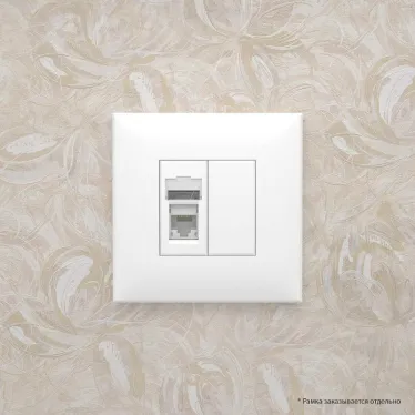 Avanti Розетка RJ-45 в стену, 5e одинарная, ''Белое облако''