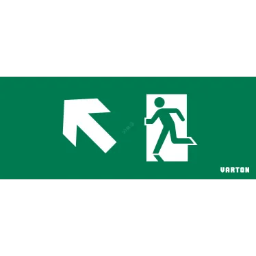 Пиктограмма (Наклейка) Фигура / Стрелка Влево Вверх для аварийно-эвакуационного светильника IP20 | V1-R0-70354-21A01-2017 | VARTON