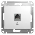 GLOSSA Розетка компьютерная RJ45 категория 5е в рамку белая