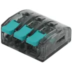 Клемма компактная серии 413 с рычагом, 3 отверстия, 0,5-4 мм2 NO-224-47