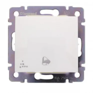 VALENA Кнопка звонка IP44 белая