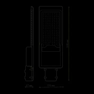 Светильник уличный консольный ДКУ 120 Вт 11000 лм 5000К AC 220В IP65 546х170х67мм широкая КСС Ш Avenue Gauss