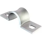 Скоба крепежная металлическая двухлапковая 7мм