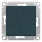 ATLASDESIGN 2-клавишный переключатель, перекрестный, 2 x сх. 7, 10АХ, механизм, ИЗУМРУД