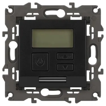 Терморегулятор универс.230В-Imax16А, Эра Elegance, антрацит, 14-4111-05