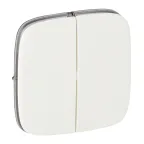 Valena ALLURE Лицевая панель для двухклавишного выключателя Белая