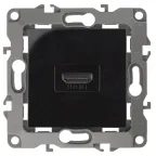 Розетка HDMI, Эра12, чёрный, 12-3114-06