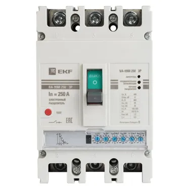 Выключатель автоматический ВА-99М 250/250А 3P 50кА с электронным расцепителем PROxima