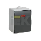 ФОРС Выключатель одноклавишный в сборе наружный серый IP54