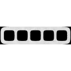 Valena ALLURE Рамка 5 постов Нарцисс хром универсальная