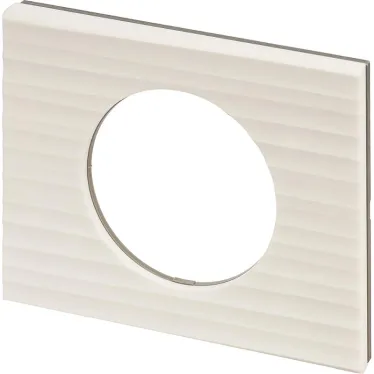 Рамка, однопостовая, Corian белый рельеф