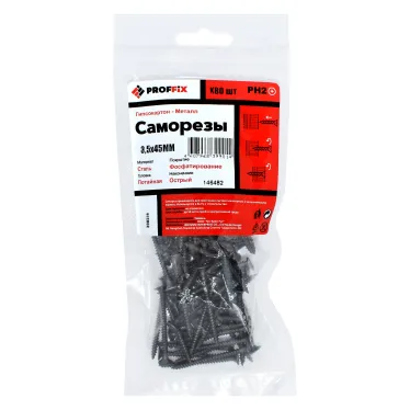 Саморез СГМ 3,5х45 усиленный (TWN) 80 шт) - пакет PRO