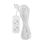                  Удлинитель STANDARD 2 гнезда, 5 м, 2х1,0 мм2, б/з, белый
               