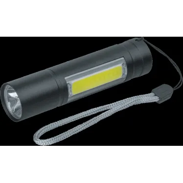 Фонарь светодиодный NPT-KC06-ACCU брелок алюминиевый 1LED(1Вт)+1СOB LED(3Вт) 3 режима