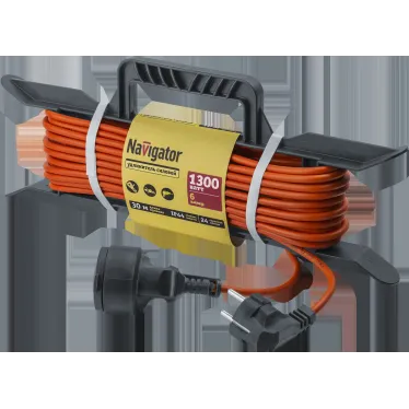 Удлинитель силовой NPE-F-30-E-3x0.75 на рамке c/з 30м ПВС 3х0,75 1300 Вт IP44
