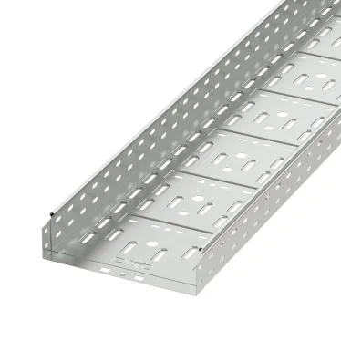 Лоток перфорированный 300х80х 2000 цинк-ламельный