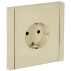 FORTE@PIANO Розетка 1-местная с заземлением с защитными шторками винтовое крепление 16А FP415 ваниль IEK