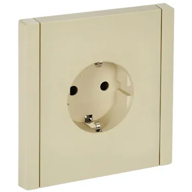 FORTE@PIANO Розетка 1-местная с заземлением с защитными шторками винтовое крепление 16А FP415 ваниль IEK