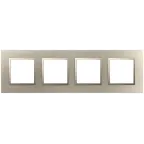Рамка для розеток и выключателей Elegance 14-5014-04 Classic, на 4 поста, шампань