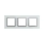 Рамка из натурального стекла, ''Avanti'', светло-серая, 6 модулей