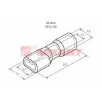 Клемма плоская полностью изолир РППи-м 2.5-(6.3) РпИмп 2-250 гнездо 6.6 мм 1.5-2.5 кв мм, REXANT