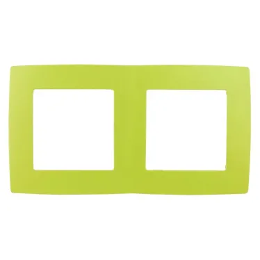 Рамка на 2 поста, Эра12, лайм, 12-5002-26