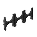 Держатель расстояния (кластер) для двустенных трубс фиксацией, д.110мм, тройной