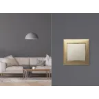 Выключатель одноклавишный, в рамку, слоновая кость