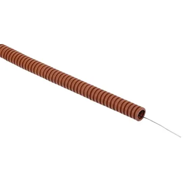 ELASTA Труба гофрированная ПВХ d-25мм с зондом дуб (25м) IEK