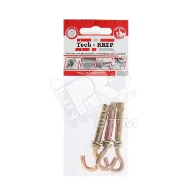 Болт анкерный 8х45 с Г-образным крюком (3шт)