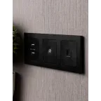 Стокгольм Рамка 3-местная металлическая черная