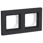 ATLASDESIGN AQUA 2-постовая РАМКА IP44, КАРБОН