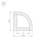 Профиль WPH-KANT-H10-2000 OPAL (ARL, Пластик)