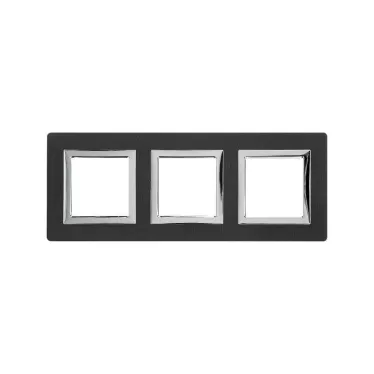 Рамка из алюминия, ''Avanti'', черная, 6 модулей