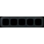 Valena ALLURE Рамка 5 постов матовый черный универсальная