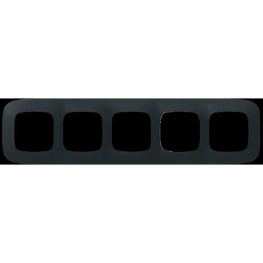 Valena ALLURE Рамка 5 постов матовый черный универсальная