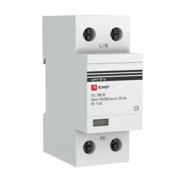 Устройство защиты от импульсных перенапряжений Тип 1 Iimp 25kA (10/350?s) 1P