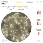 Гирлянда LED Нить 10 м ENIN-10B теплый свет 8 режимов, 220V, IP20 (60/720)