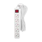                  Удлинитель STANDARD 5 гнезд, 5 м, 3х1,0 мм2, с/з, с выключателем, белый
               