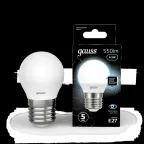 Лампа светодиодная LED 6.5 Вт 550 лм 4100К шар P45 нейтральный E27 AC 220В Black Gauss