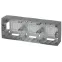 Коробка накладного монтажа 3 поста, Эра12, графит 12-6103-12