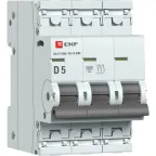 Автоматический выключатель ВА 47-63N 3P 5А (D) 6кА PROXIMA