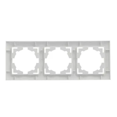 Валенсия рамка 3-местная белая