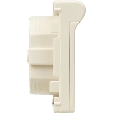 Valena LIFE Лицевая панель розетки 2К+З с крышкой Слоновая кость