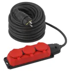                  Удлинитель силовой UK-3e-3x1,5-30m-IP44(KG) с заземлением 3 розетки каучук 30м КГ 3х1,5мм2 IP44
               