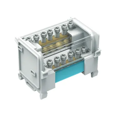 Блок распределительный на DIN рейку 2 полюса 100А 5х6мм 2х7.5мм