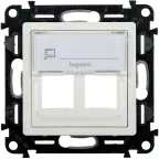 Valena LIFE Адаптер для разьемов Keystone двойной С лицевой панелью Белый