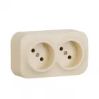 Quteo розетка двойная без заземления без шторок - 16 A - 250 В IP 20 - Слоновая кость